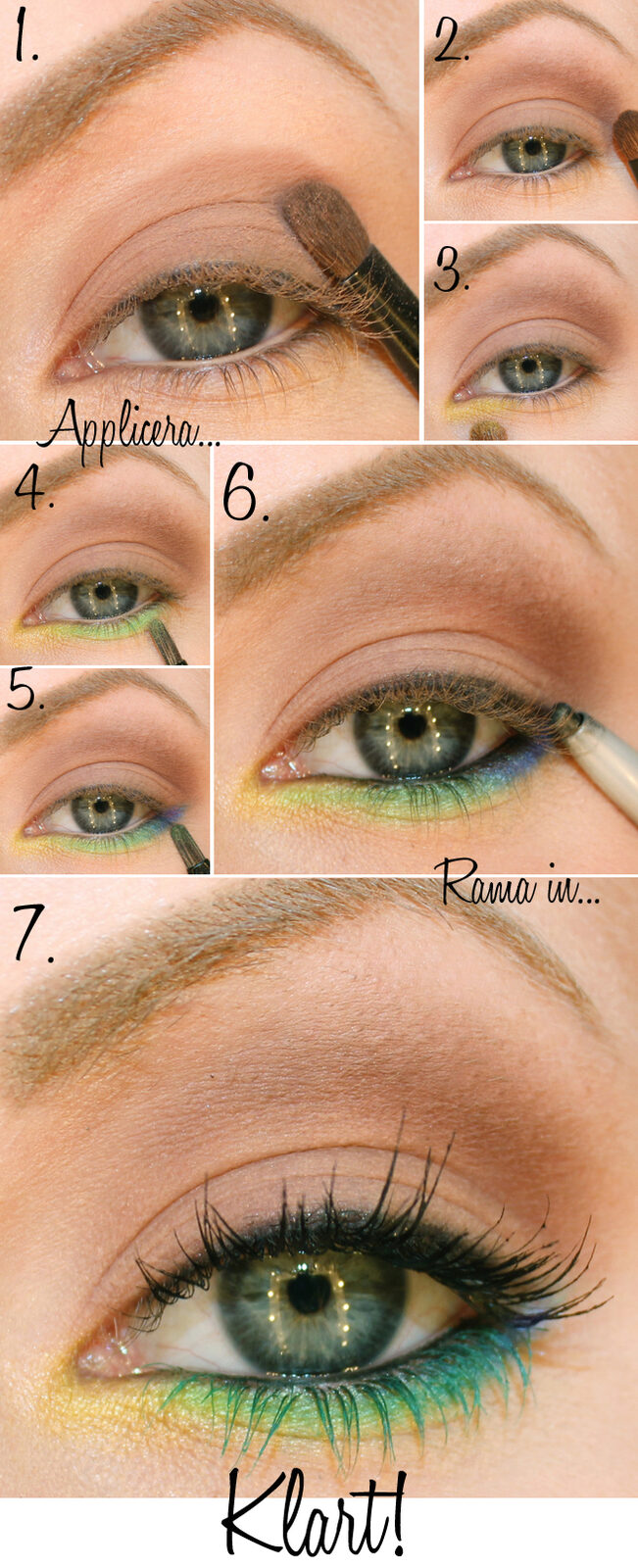 wish make-up colorful on the lower lash line