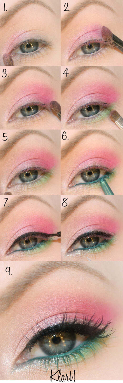 colorful bright New Year makeup