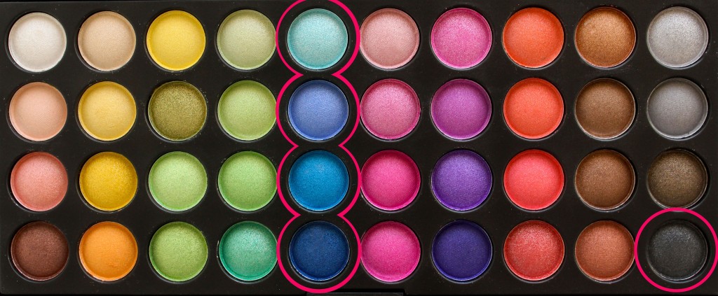 maquillaje azul