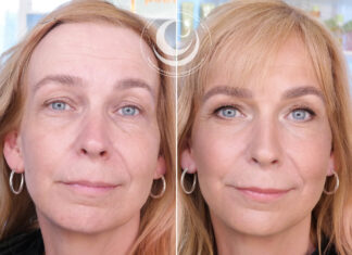 Sminkning 40+ före & efter